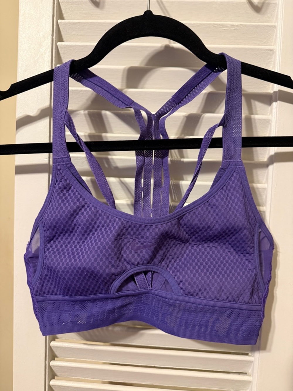 Nike Purple Strappy Mesh Sports Bra